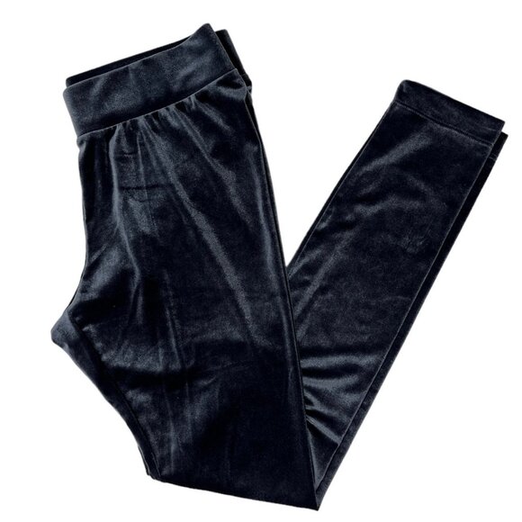 Old Navy Women’s Velour Stretch Charcoal Leggings Elastic Waist Size Medium - Picture 1 of 10